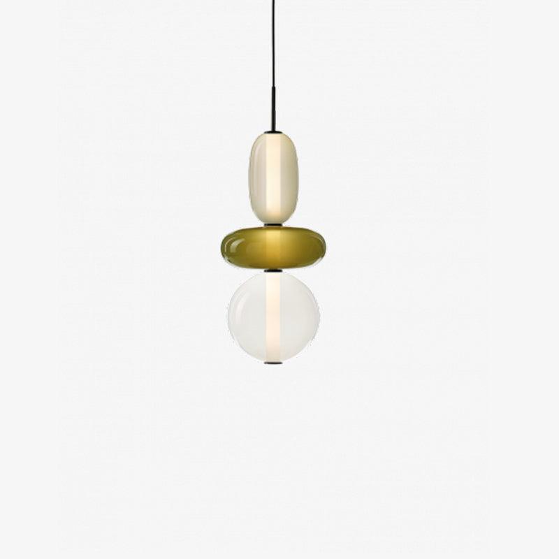 Candied Glass Combo Pendant Light – Artisan LED Multi-Shade Chandelier