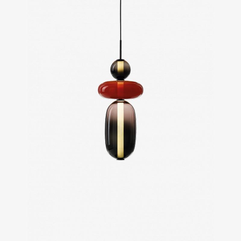 Candied Glass Combo Pendant Light – Artisan LED Multi-Shade Chandelier