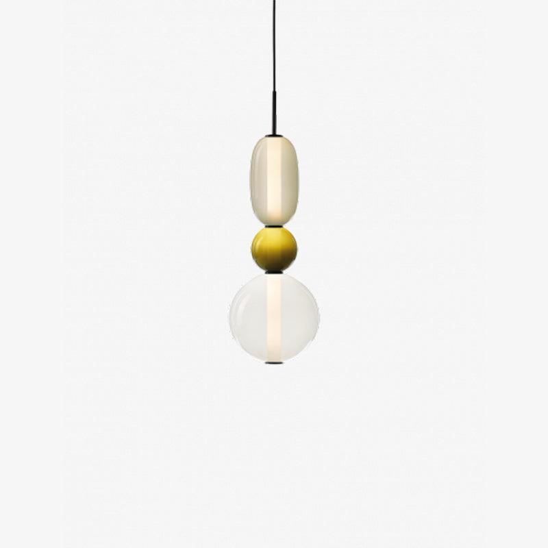 Candied Glass Combo Pendant Light – Artisan LED Multi-Shade Chandelier