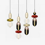 Candied Glass Combo Pendant Light – Artisan LED Multi-Shade Chandelier