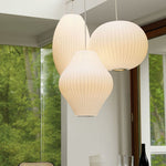 Bubble Silk Swing Arm Pendant Light – Adjustable Designer Ceiling Lamp