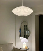 Bubble Silk Swing Arm Pendant Light – Adjustable Designer Ceiling Lamp