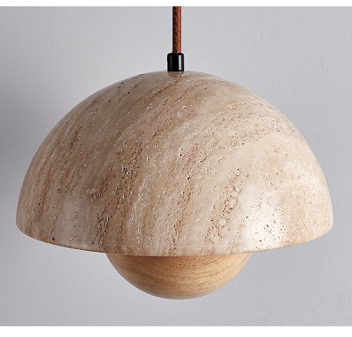 Bud Travertine Pendant Light – Organic Modern LED Ceiling Lamp