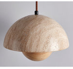 Bud Travertine Pendant Light – Organic Modern LED Ceiling Lamp