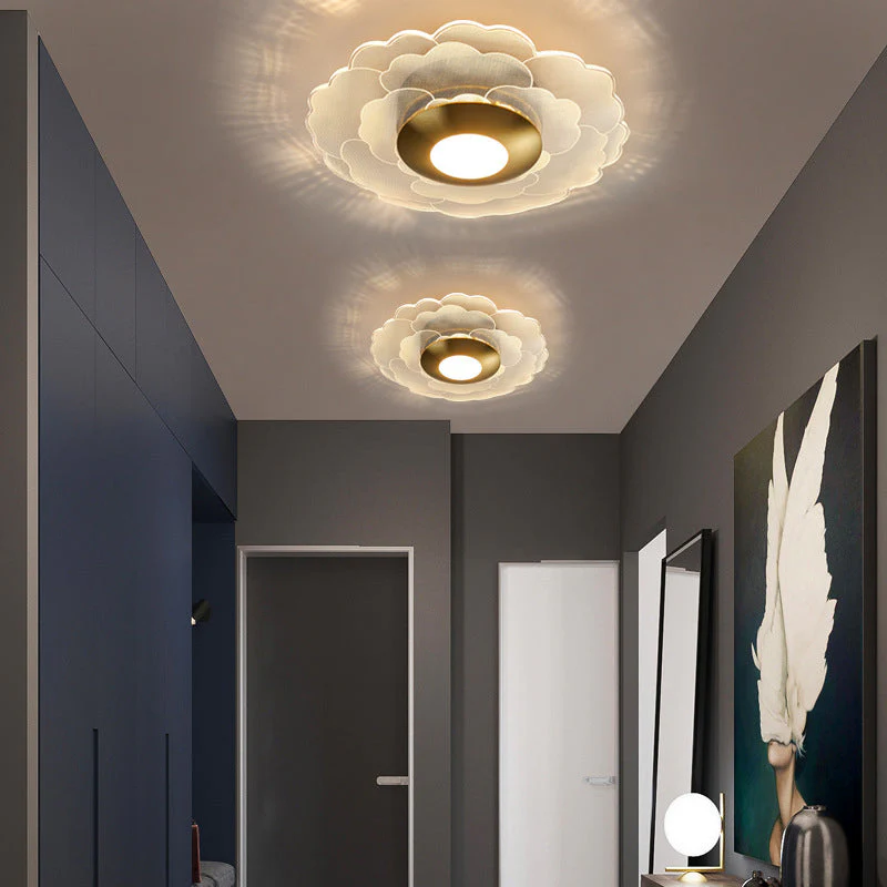 Modern Geometric Grain Ceiling Light