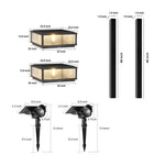 Architectural Outdoor Lighting Trio – Wall, Pillar & Solar Spotlight