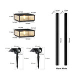 Architectural Outdoor Lighting Trio – Wall, Pillar & Solar Spotlight