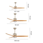 Aurelia LED Ceiling Fan with Light — Contemporary Wood-Blade Design