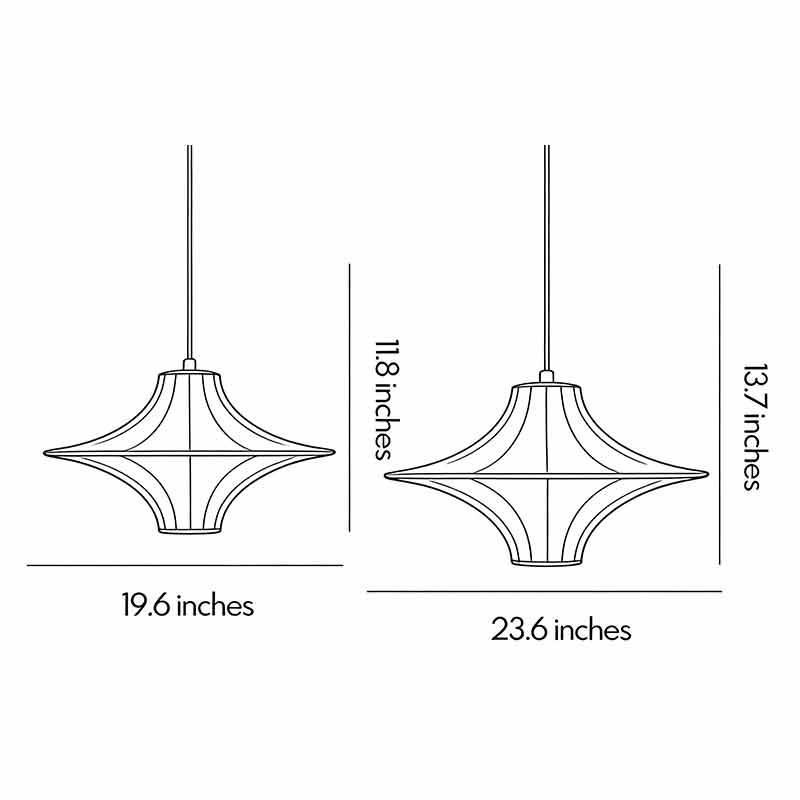 Silk Ambient Pendant Light with Adjustable Drop, Modern Japanese Style Ceiling Lamp