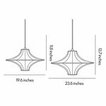 Silk Ambient Pendant Light with Adjustable Drop, Modern Japanese Style Ceiling Lamp