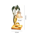 Melt Scented Wax Table Lamp in Vintage Green with Clear Glass Shade