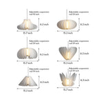 Nordic White Pendant Light with PE Shade and LED Warm Glow