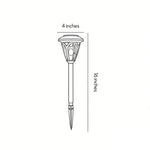 Modern Solar Path Lights Set of 2 with Frosted Glass Shades