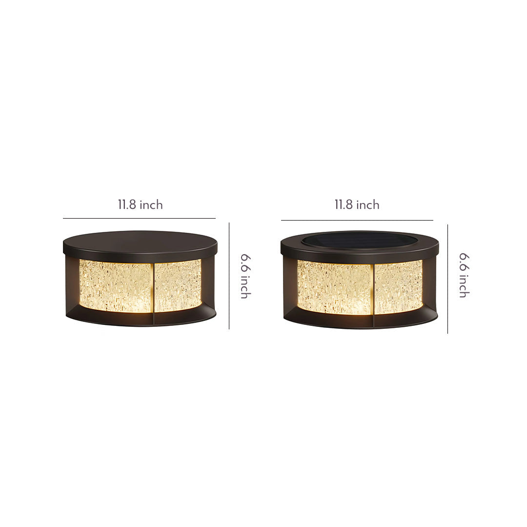 Modern Outdoor Pillar Light with Die-Cast Aluminum Frame