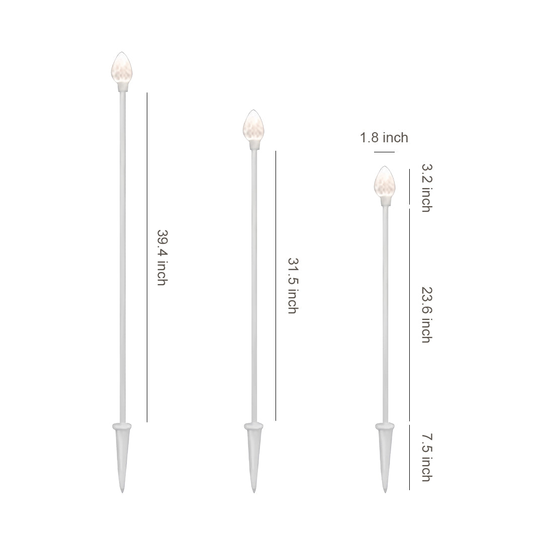 Crystal Bloom LED Landscape Garden Light in White Aluminum