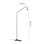 Black and Gold LED Floor Lamp – Minimalist Reading Light for Modern Interiors
