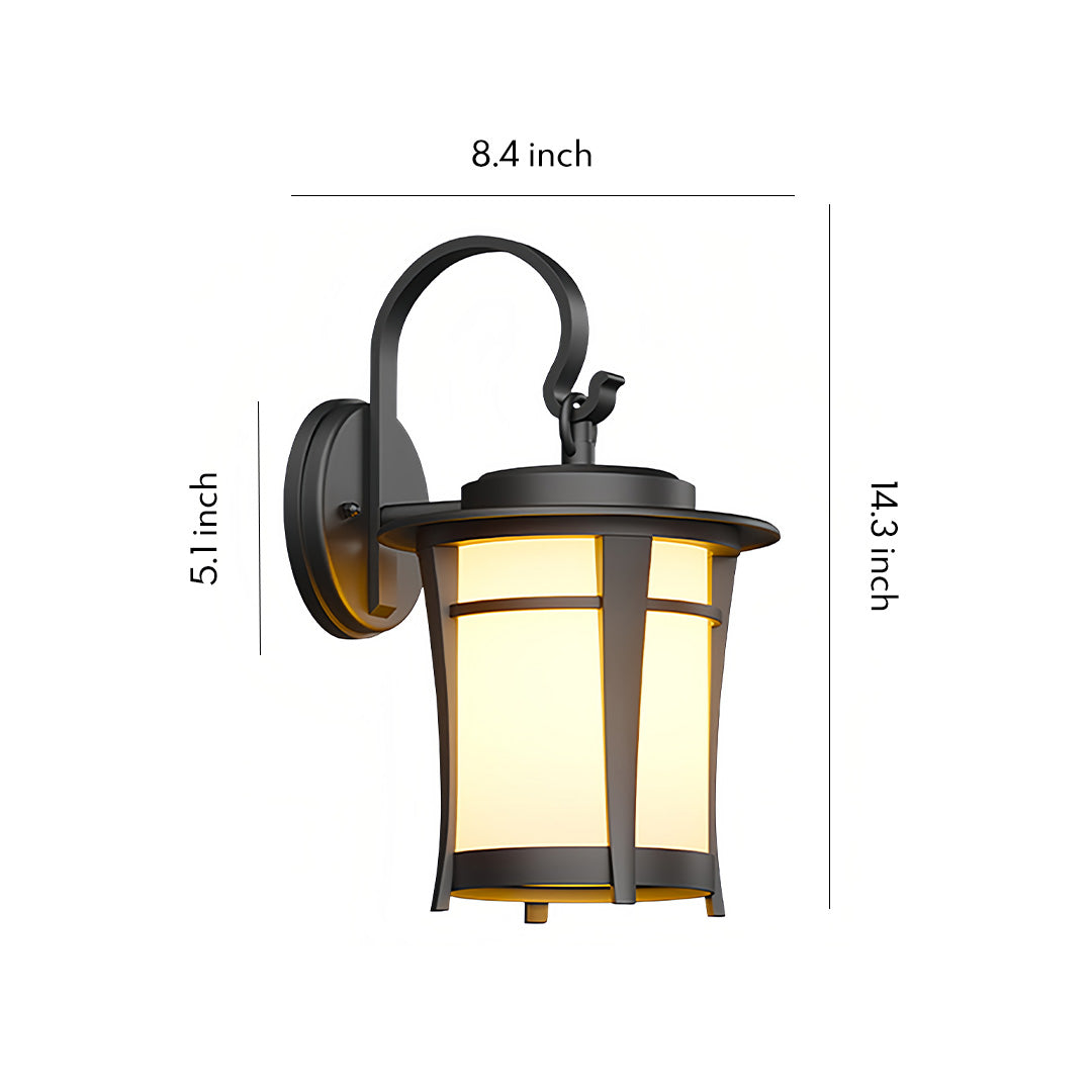 Retro Outdoor Wall Sconce with Warm LED Light – Die-Cast Aluminum