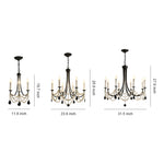 Pearl Crystal Chandelier in Black Iron – Artistic Ceiling Light for Elegant Interiors