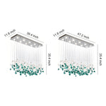 Artisan Beaded Glass Linear Chandelier for Kitchen Island