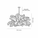 Aurelia Feather Semi Flush Ceiling Light in White
