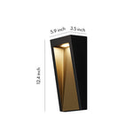 Modern Outdoor Wall Sconce with Clear Glass Shade in Black Finish