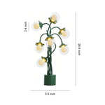 Verdant French Floral Table Lamp with Seven Hand-Bent Iron Branches
