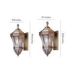 Solid Copper Vintage Outdoor Wall Sconce with Clear Glass Shade