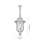 European Industrial Aluminum Pendant Light with Clear Glass Shade for Outdoor Corridors