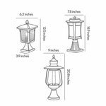 Modern Pillar Lights for Gate – Minimalist Outdoor Post Lighting in Black