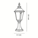 Outdoor Pillar Column Light with Clear Glass Shade in Sand-Black Aluminum