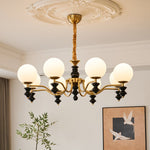 Cadence Chandelier – Modern Wood and Glass Pendant Light for Dining Room and Living Room