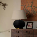 Cadence Table Lamp – Modern Fabric & Wood Table Light for Living Room, Bedroom, and Office