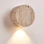 Caelan Travertine Wall Sconce – Natural Stone Ambient Lighting
