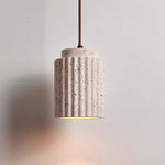 Caelia Travertine Pendant Light – Sculptural Stone Illumination