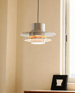Caelith Chrome Sculptural Tiered Pendant Light for Modern Interiors