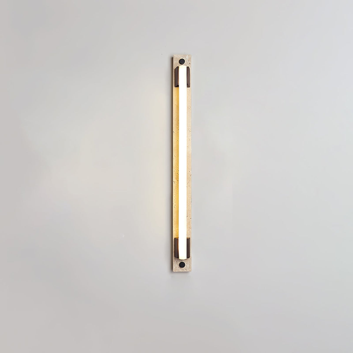 Caelum Linear LED Wall Sconce in Travertine and Bronze