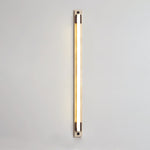 Caelum Linear LED Wall Sconce in Travertine and Bronze