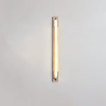 Caelum Linear LED Wall Sconce in Travertine and Bronze