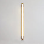 Caelum Linear LED Wall Sconce in Travertine and Bronze