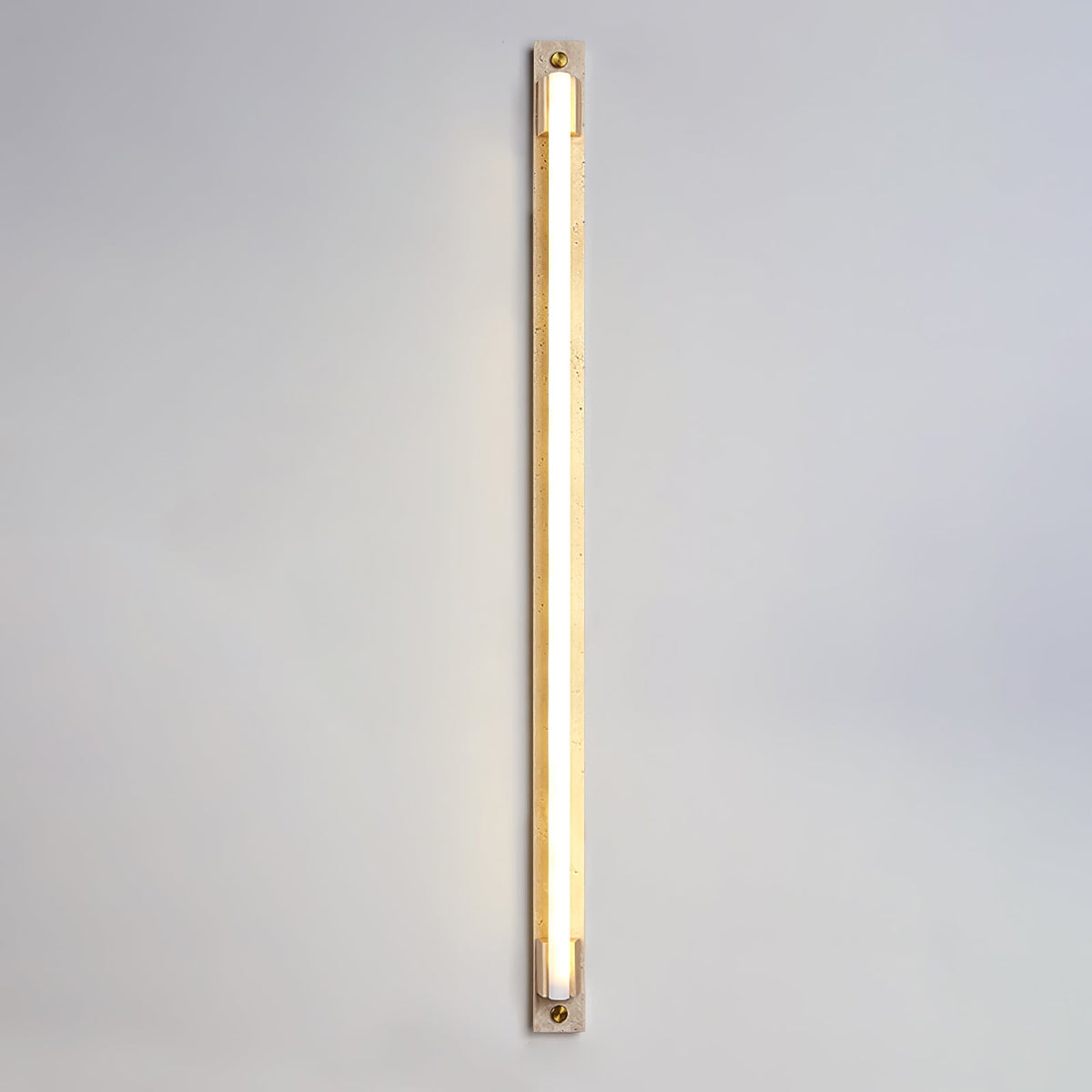 Caelum Linear LED Wall Sconce in Travertine and Bronze