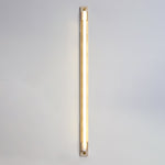 Caelum Linear LED Wall Sconce in Travertine and Bronze