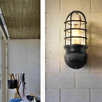 Retro Cage Shape Outdoor Wall Lamp Ha077313