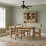 Calantha Bloom Ceiling Fan Light with Scalloped Glass Shades and Wood Blades