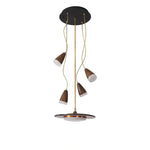 Calder Blossom Modern LED Chandelier with Wood Accents
