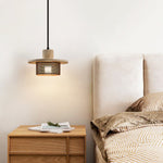 Caldera Travertine Mesh Pendant Light – Natural Stone Designer Hanging Lamp