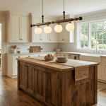 Calderon Linear Pendant Light with Opal Glass and Walnut Finish