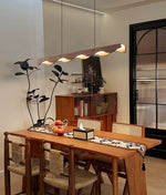 Calderon Linear Wood LED Pendant Light for Dining Room and Kitchen Island