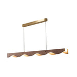 Calderon Linear Wood LED Pendant Light for Dining Room and Kitchen Island