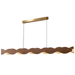 Calderon Linear Wood LED Pendant Light for Dining Room and Kitchen Island