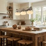 Caldwell Linear Pendant Light – Modern Glass Rail for Kitchen Island and Dining